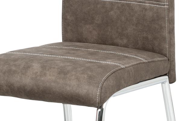 Jedálenská stolička HC-486 BR3, hnedá látka COWBOY v dekore vintage kože