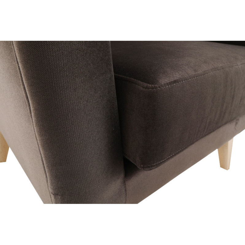 Kreslo-ušiak, taupe-sivohnedá/buk, RODEZA 10