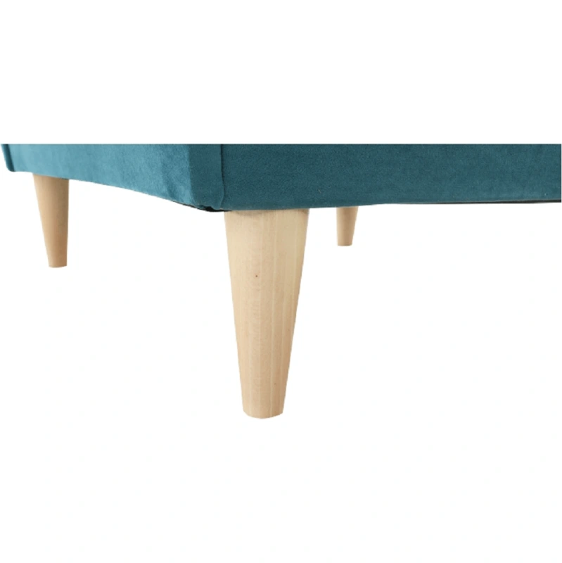 Kreslo ušiak, petrolejová/buk, RUFINO 3 NEW 3