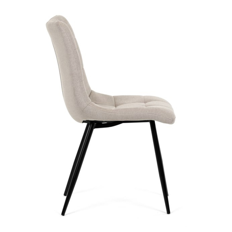 Židle jídelní DCL-193 CAP2, cappucino látka, černé kovové nohy 10