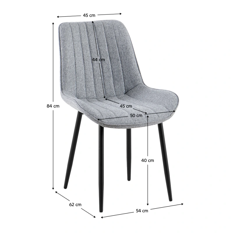 Jedálenská stolička, svetlosivá/čierna, ZAJRA 6