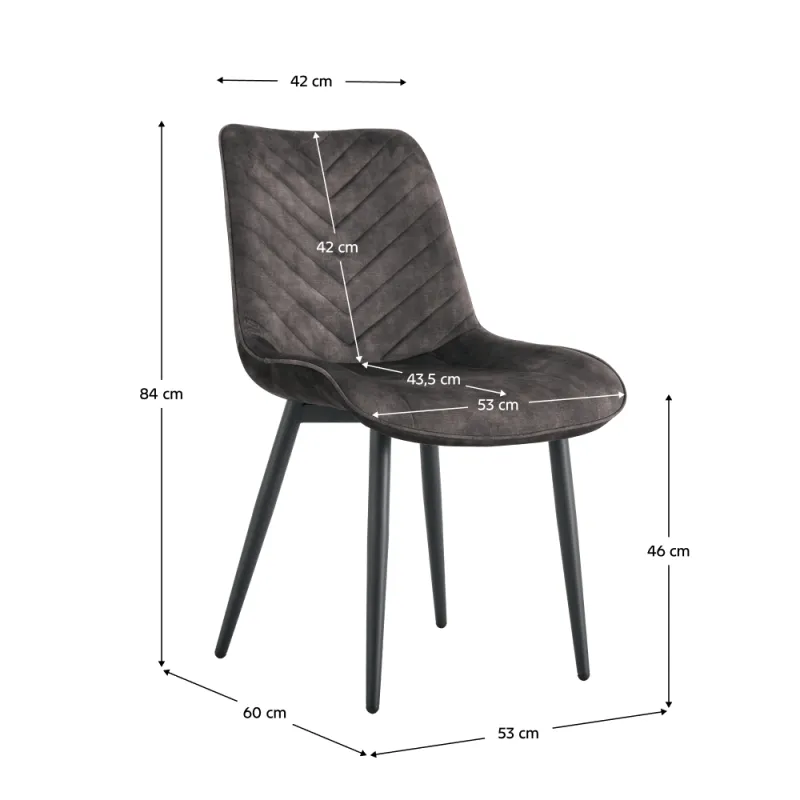 Jedálenská stolička, hnedá/čierna, ZAINA TYP 2