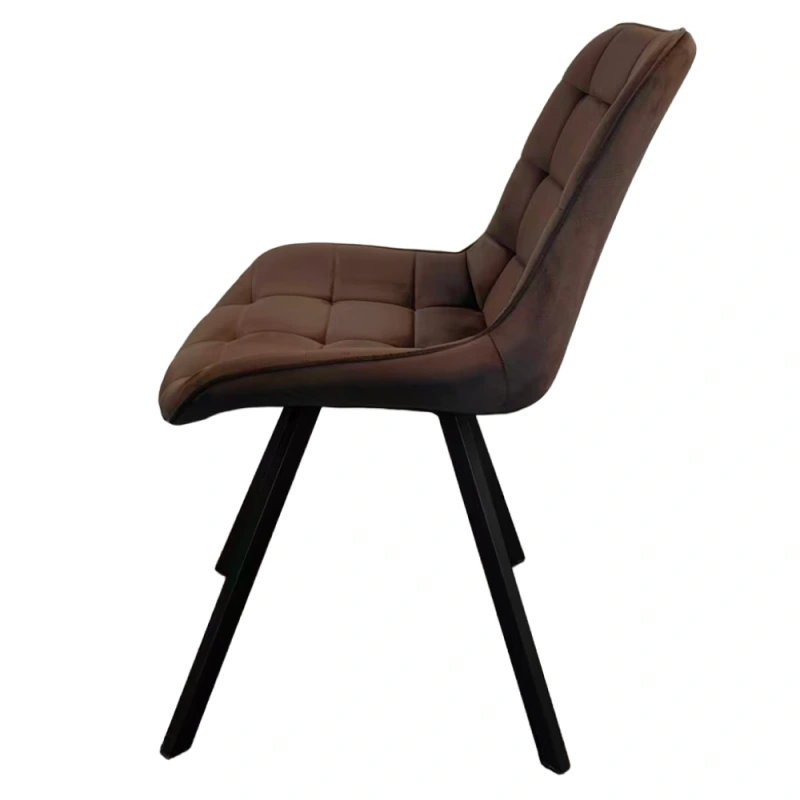 Jedálenská stolička, tmavohnedá Velvet látka/čierna, SAMIRA 6