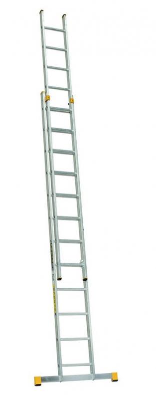 ALVE Rebrík hliníkový dvojdielny výsuvný 8216 PROFI PLUS FORTE