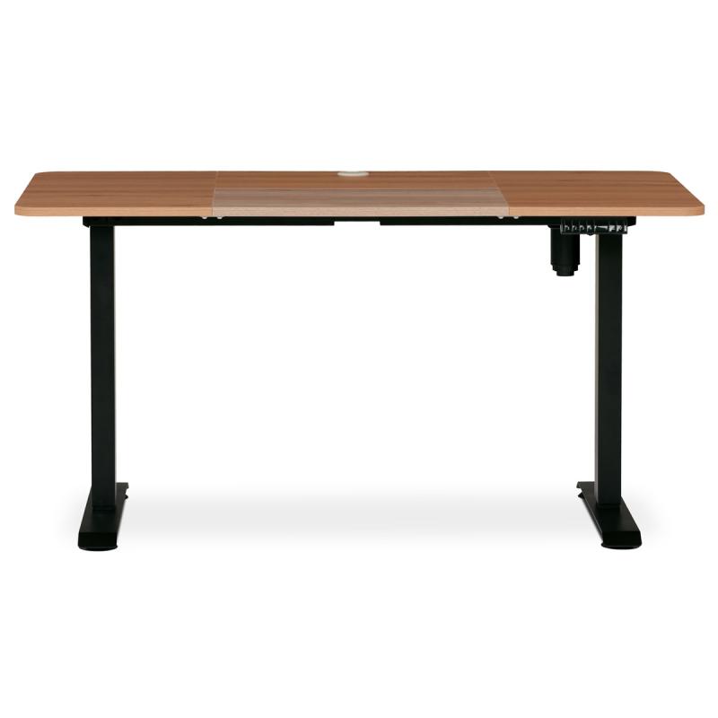 Stôl kancelársky LT-W140 BUK s elektrickým polohovaním, buková doska, čierny kovový rám