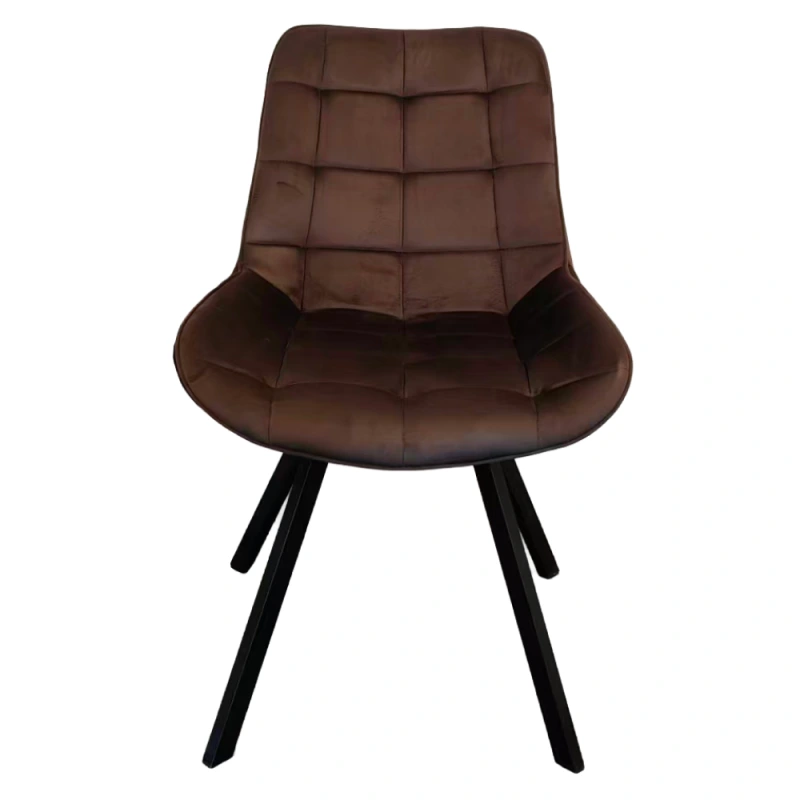 Jedálenská stolička, tmavohnedá Velvet látka/čierna, SAMIRA 3