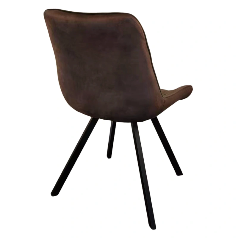 Jedálenská stolička, tmavohnedá Velvet látka/čierna, SAMIRA 7