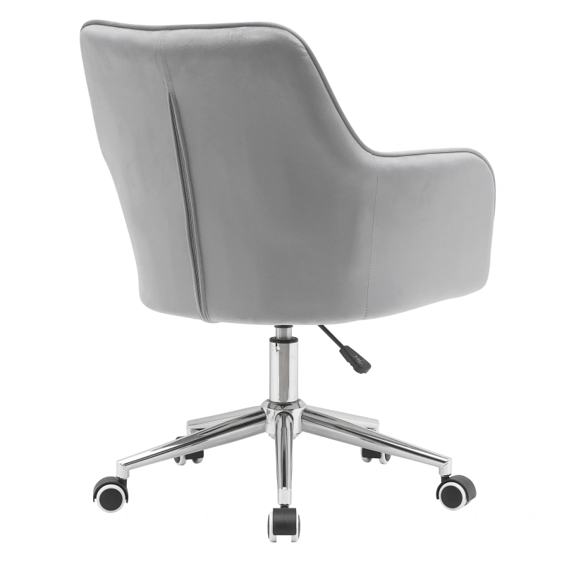 Kancelárske kreslo, Velvet látka ružová/sivá, FELTON NEW 3