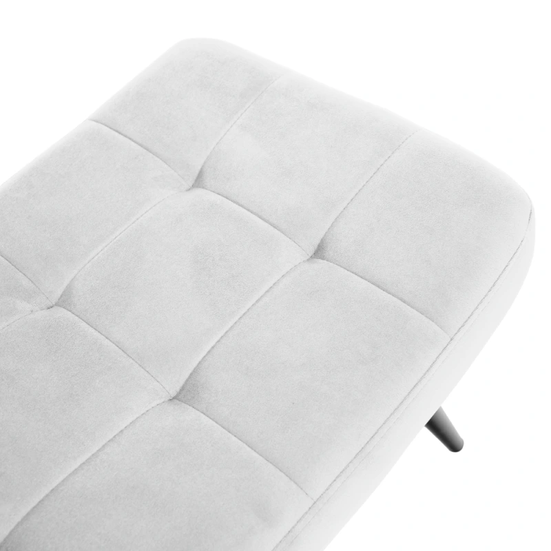 Kreslo s podnožou, svetlosivá Velvet látka/čierna, HABEN 11