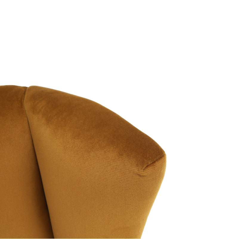 Kreslo-ušiak, medená/čierna, RODEZA 3