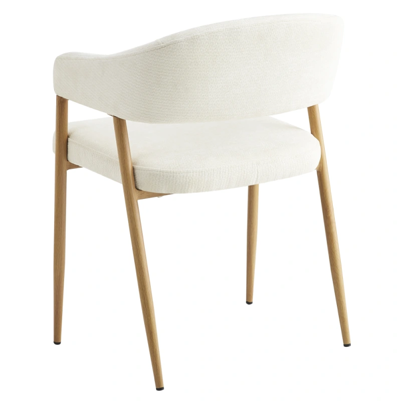 Dizajnové jedálenské kreslo, krémová/buk, NIZAR TYP 1 4