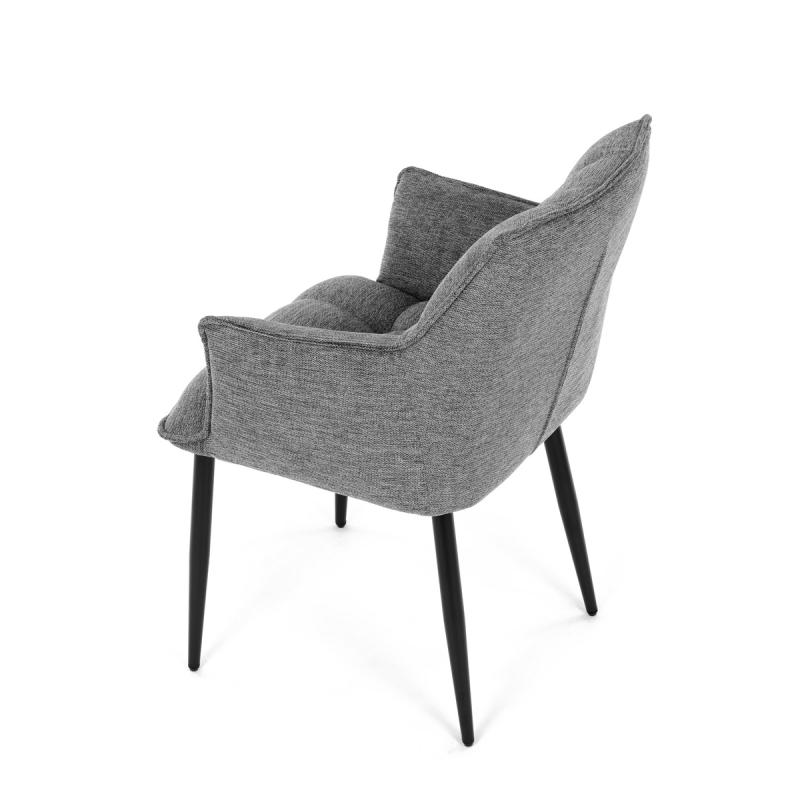 Jídelní židle, šedá, hladká látka, DCH-J2139 GREY2 9