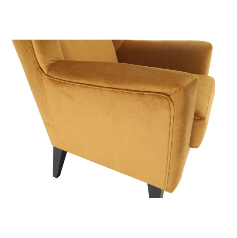 Kreslo-ušiak, medená/čierna, RODEZA 7