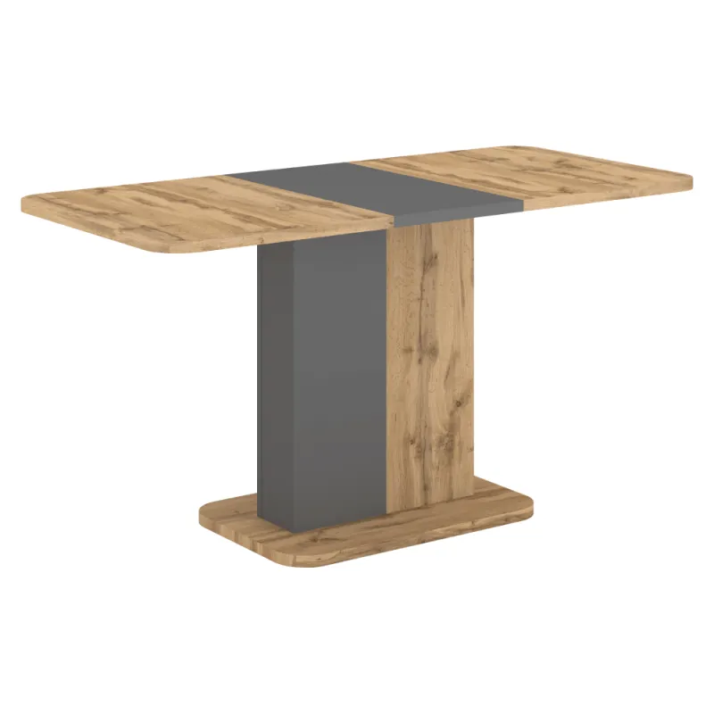 Jedálenský rozkladací stôl, dub wotan/antracit, 110-145x68,6 cm, NETOX