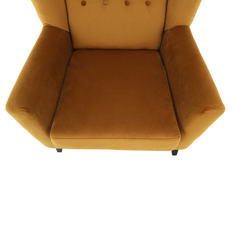 Kreslo-ušiak, medená/čierna, RODEZA 1