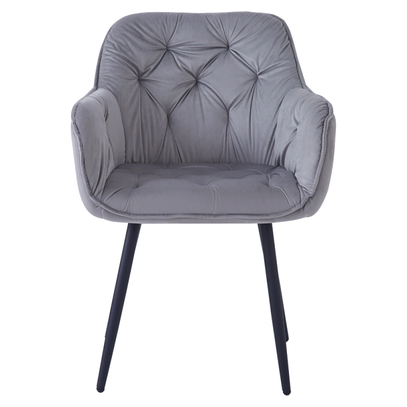 Dizajnové kreslo, svetlosivá Velvet látka, FEDRIS 2 NEW 2