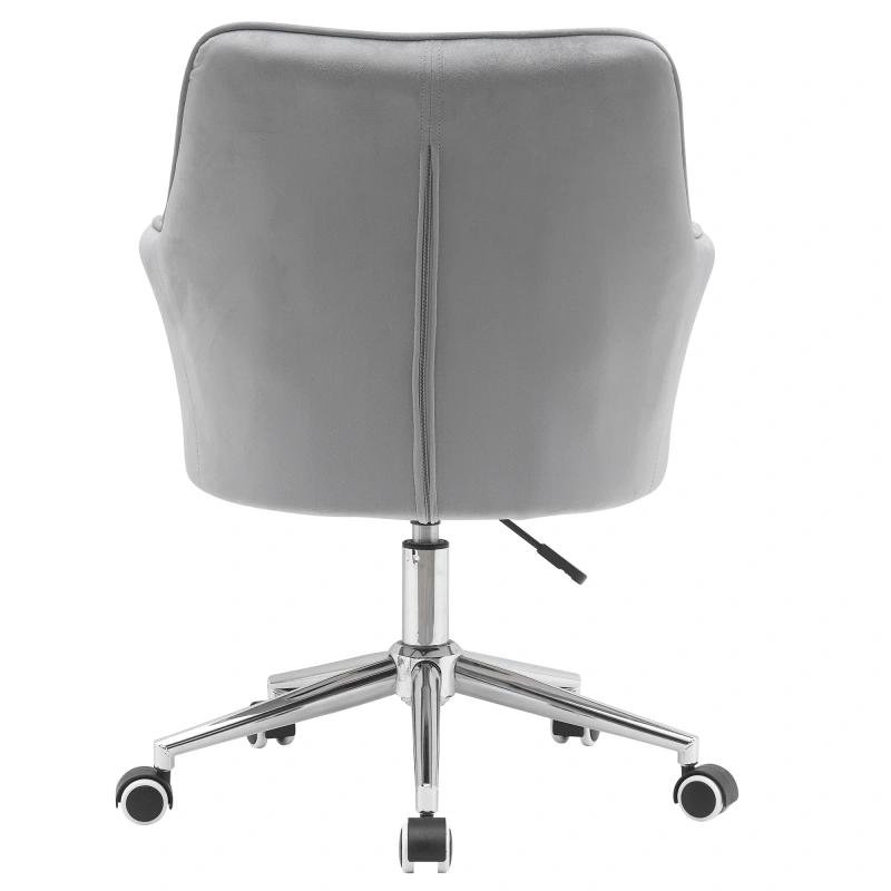 Kancelárske kreslo, Velvet látka ružová/sivá, FELTON NEW 4