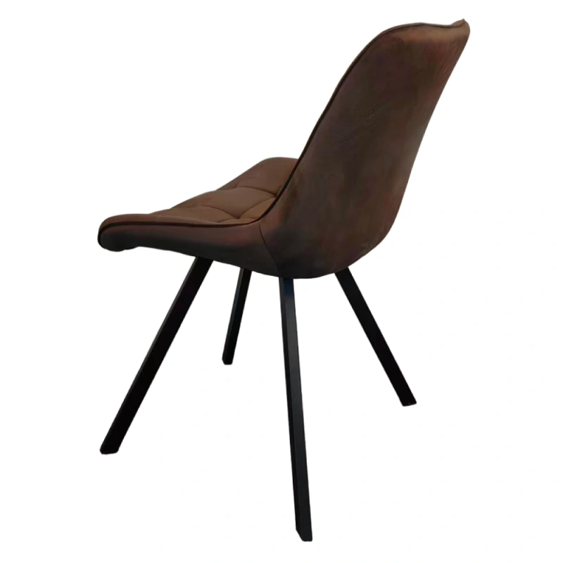 Jedálenská stolička, tmavohnedá Velvet látka/čierna, SAMIRA 4