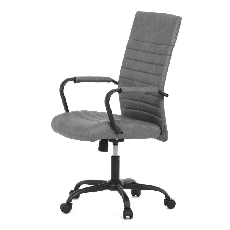 Kancelárska stolička KA-V306 GREY šedá ekokoža