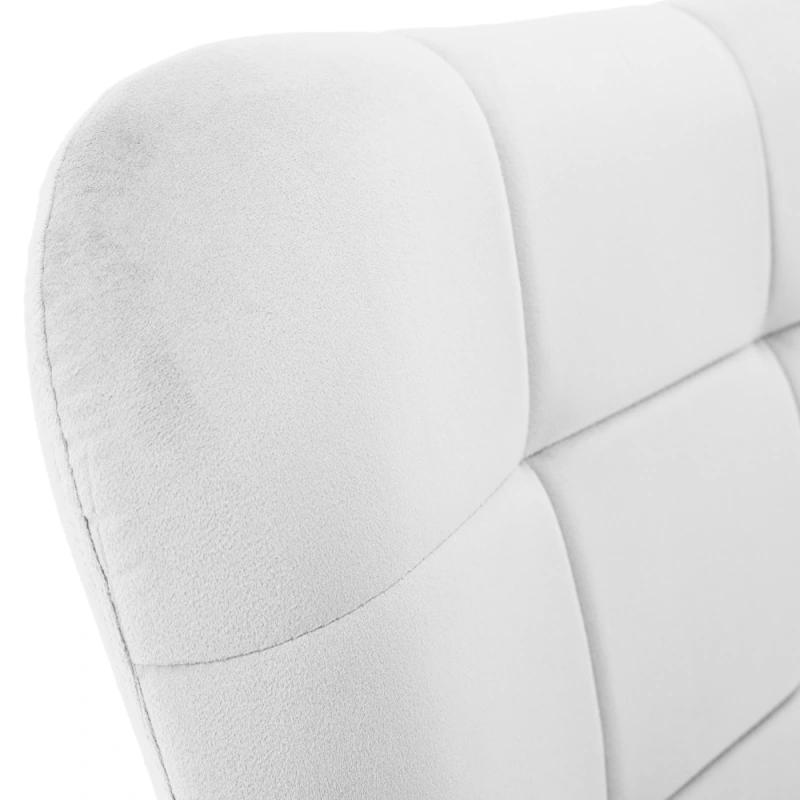 Kreslo s podnožou, svetlosivá Velvet látka/čierna, HABEN 8