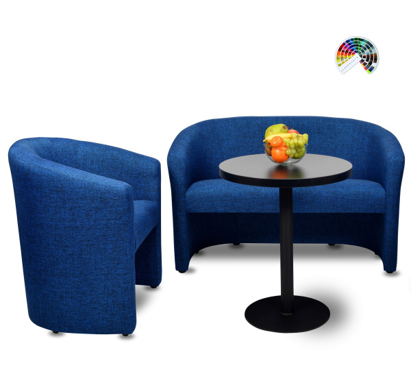 Kancelárska sedačka KELLY 2-sedák čalúnenie KOŽENKA Valencia, Silvertex