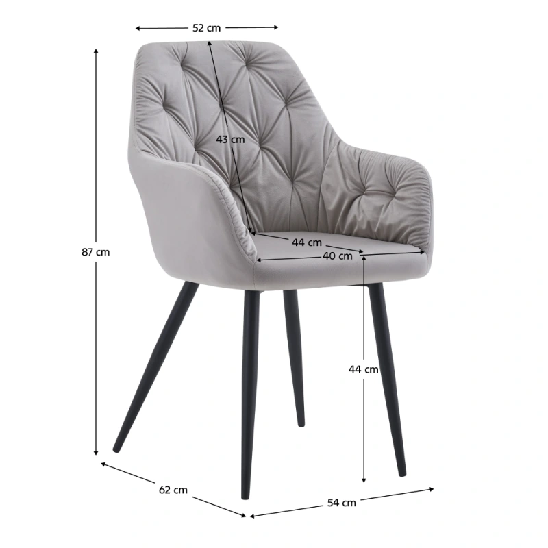 Dizajnové kreslo, sivá Velvet látka, VERIO NEW 2