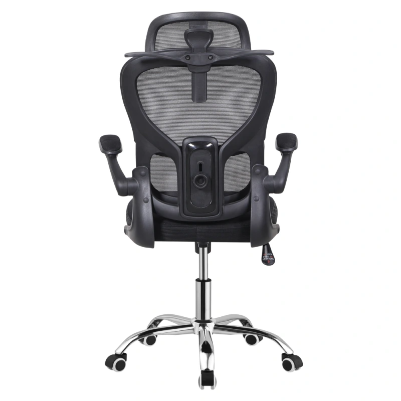 Kancelárske kreslo, čierna/chróm, nosnosť 150 kg, GILON 4