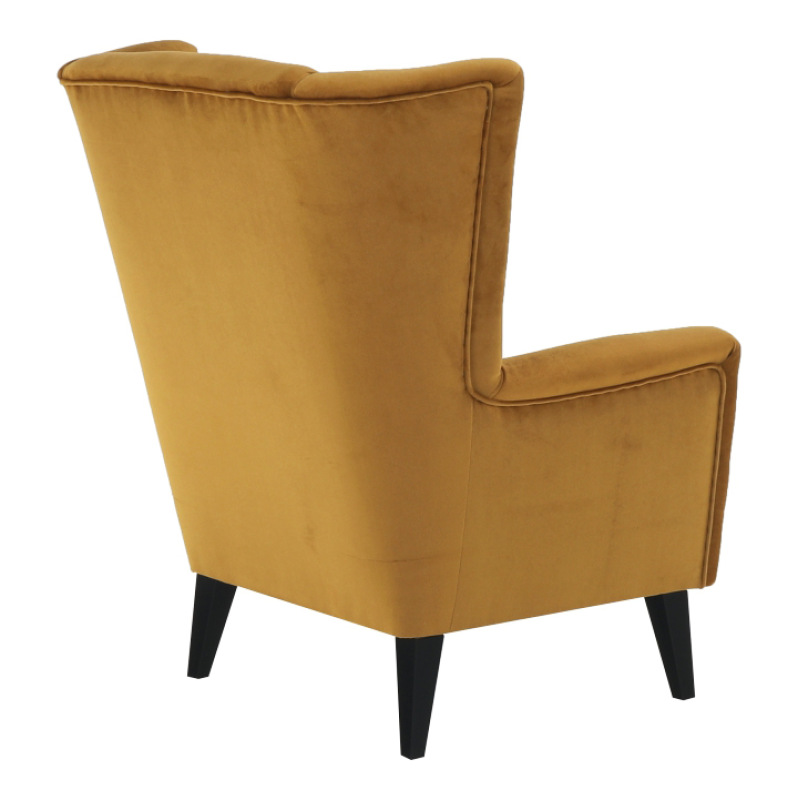 Kreslo-ušiak, medená/čierna, RODEZA 12