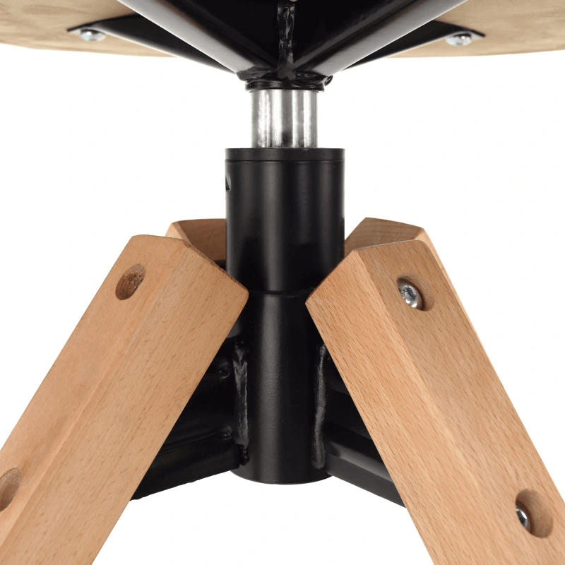 Otočné kreslo, béžová/buk, DALIO 9