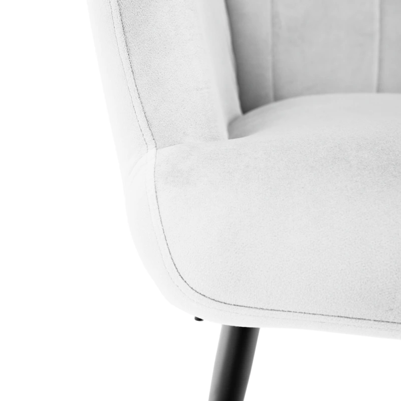 Kreslo s podnožou, svetlosivá Velvet látka/čierna, HABEN 9