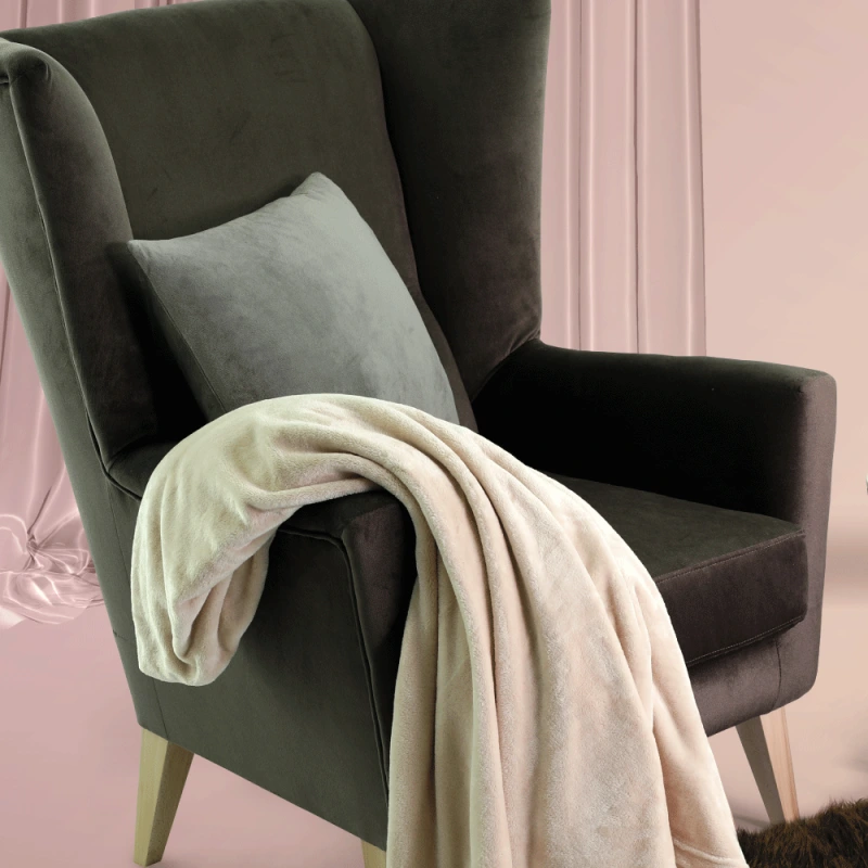 Kreslo-ušiak, taupe-sivohnedá/buk, RODEZA 2