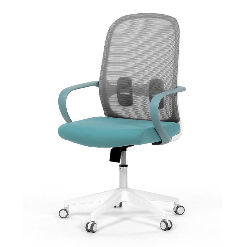 Kancelářská židle, houpací mechanismus, modrá látka, KA-S425 BLUE