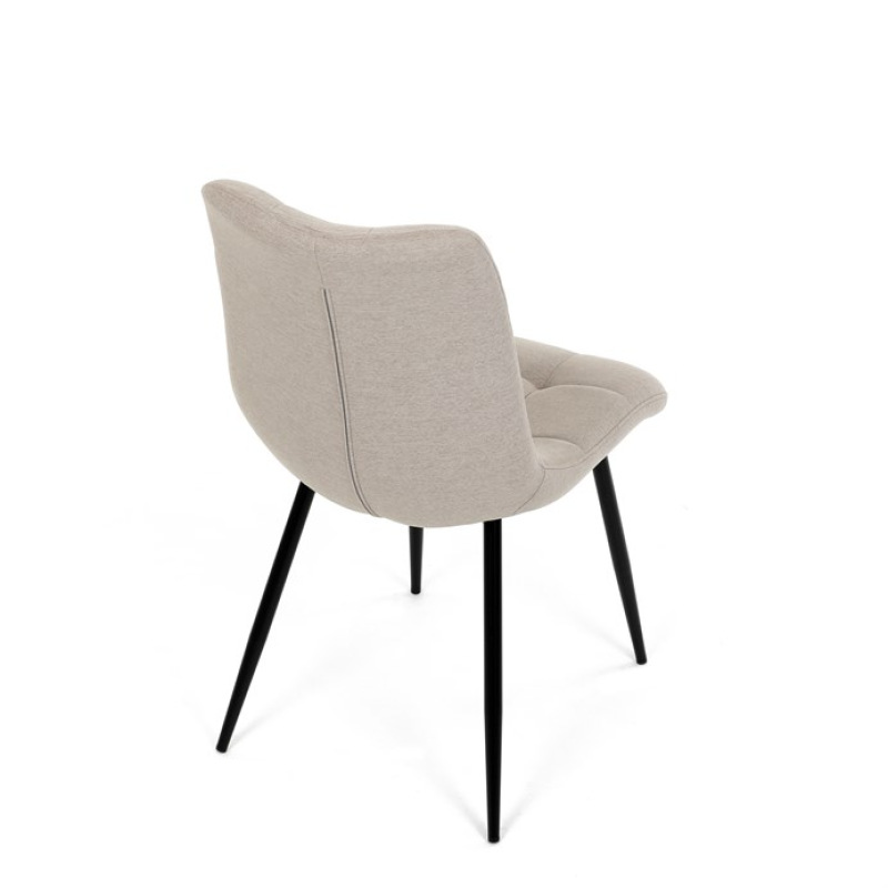 Židle jídelní DCL-193 CAP2, cappucino látka, černé kovové nohy 20