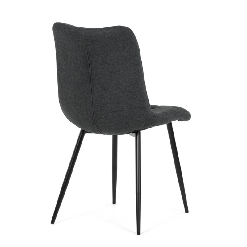 Židle jídelní DCL-193 GREY2, šedá látka, černé kovové nohy 8