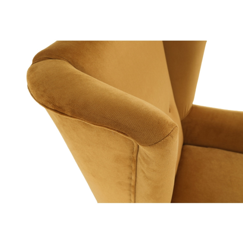 Kreslo-ušiak, medená/čierna, RODEZA 5