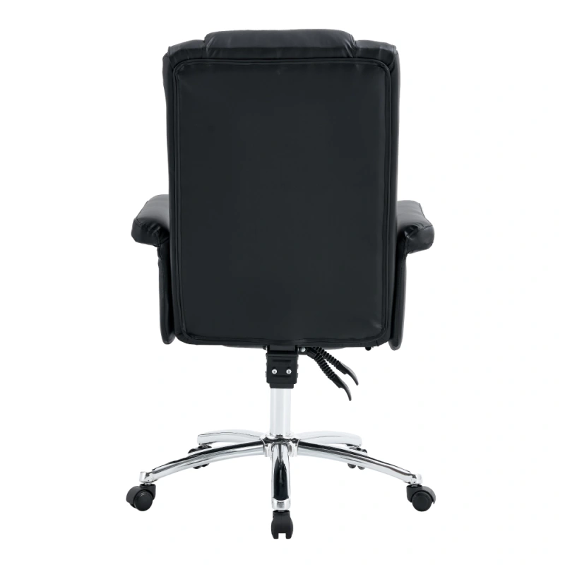 Kancelárske kreslo s podnožou, ekokoža čierna, RODIK 5