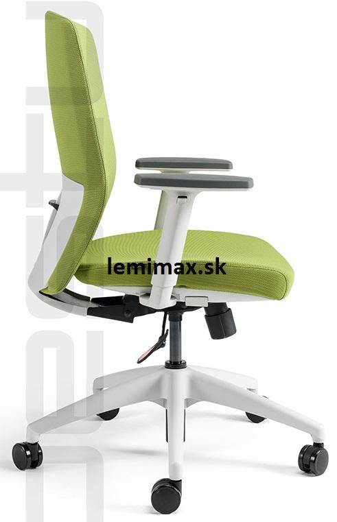 OFFICE PRO bestuhl Kancelárska stolička J2 ECO WHITE BP zelená