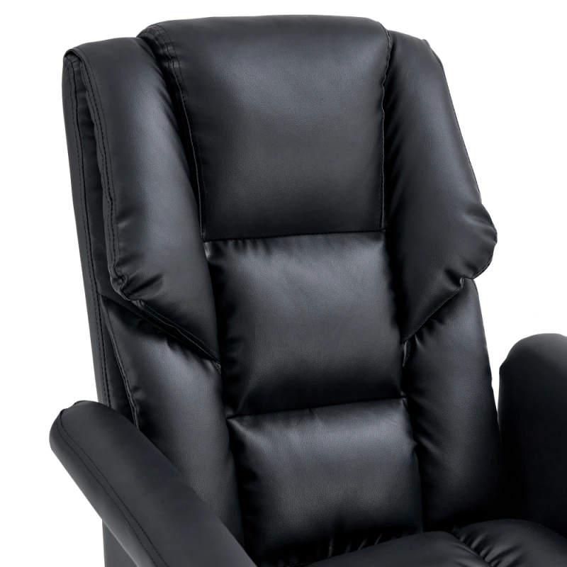 Kancelárske kreslo s podnožou, ekokoža čierna, RODIK 8