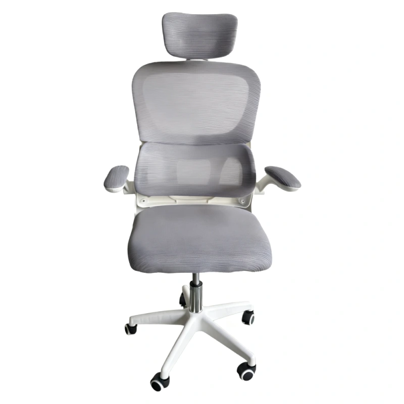 Kancelárske kreslo, sivá/biela, FERIS 1