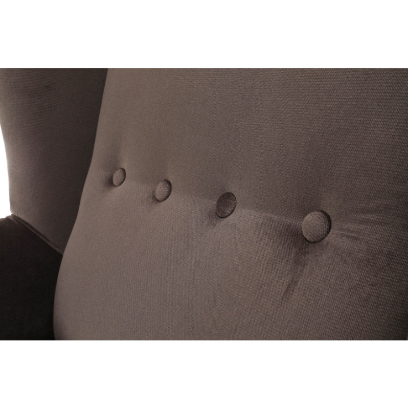 Kreslo-ušiak, taupe-sivohnedá/buk, RODEZA 12