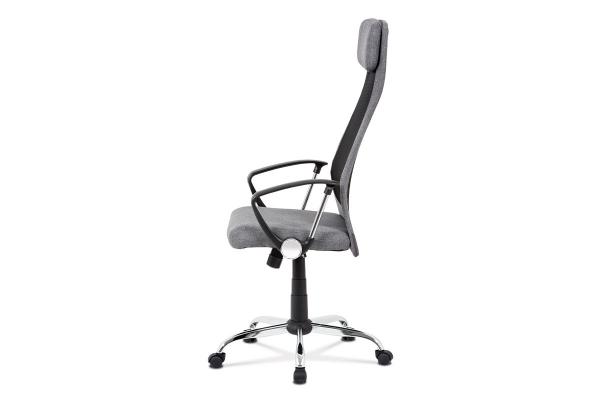 Kancelárska stolička KA-V206 GREY, sivá látka a čierna sieťovina MESH