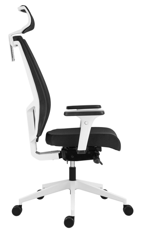 Kancelárska stolička 2900 SYN SL LAPEL BLACK WHITE čalúnenie SKAI koženka 11