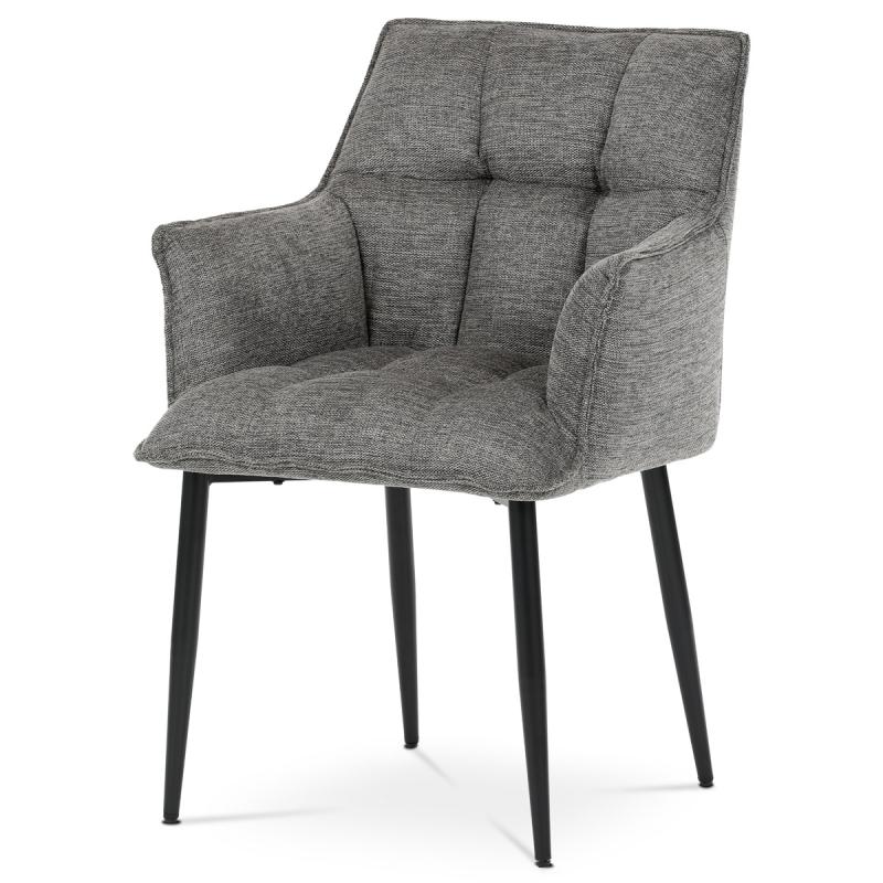 Jídelní židle, šedá, hladká látka, DCH-J2139 GREY2