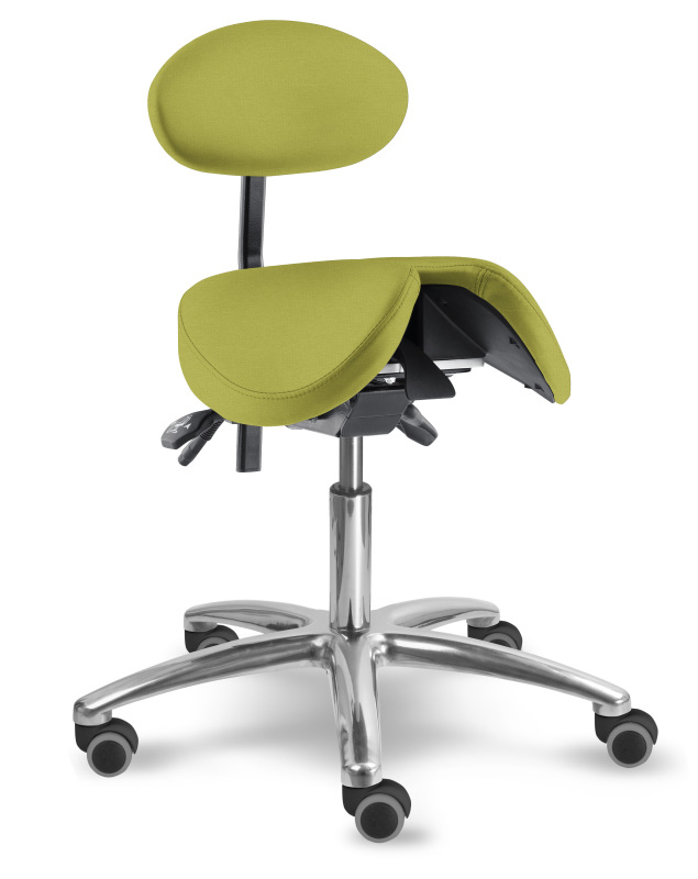 Sedlová zdravotnícka stolička 1215 S DENT čalúnenie KOŽENKA Silvertex, Mediflex 1