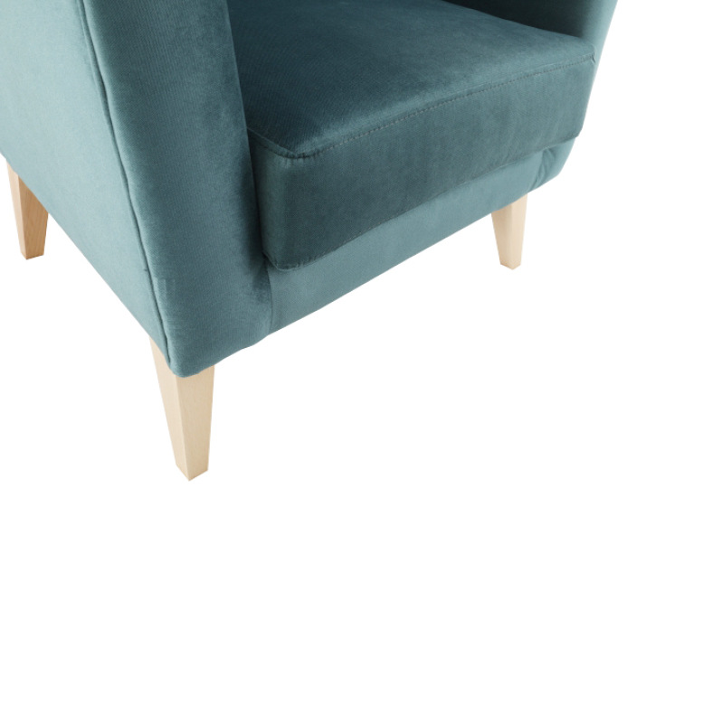 Kreslo-ušiak, mentolová/buk, RODEZA 7