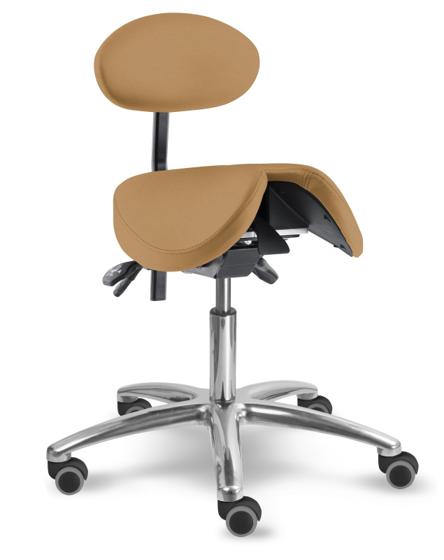 Sedlová zdravotnícka stolička 1215 S DENT čalúnenie KOŽENKA Silvertex, Mediflex 5