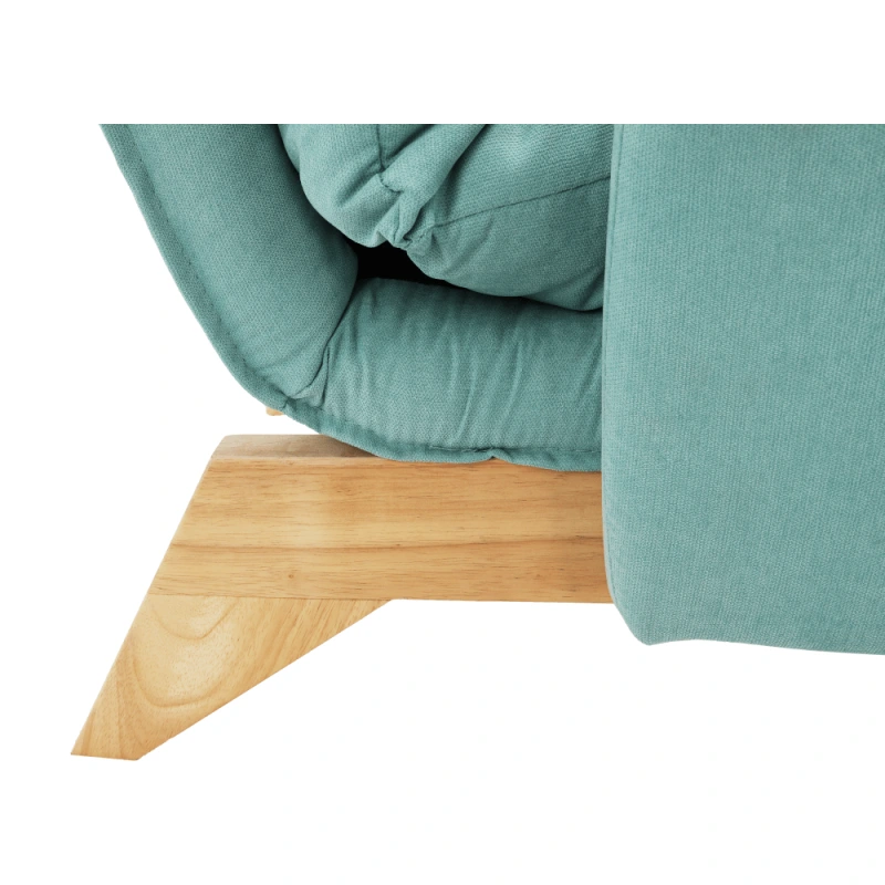 Kreslo s podnožou, mentolová/prírodná, ZANDER 14