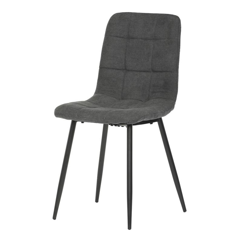 Jedálenská stolička CT-281 GREY2 sivá látka, kovová podnož, čierny mat