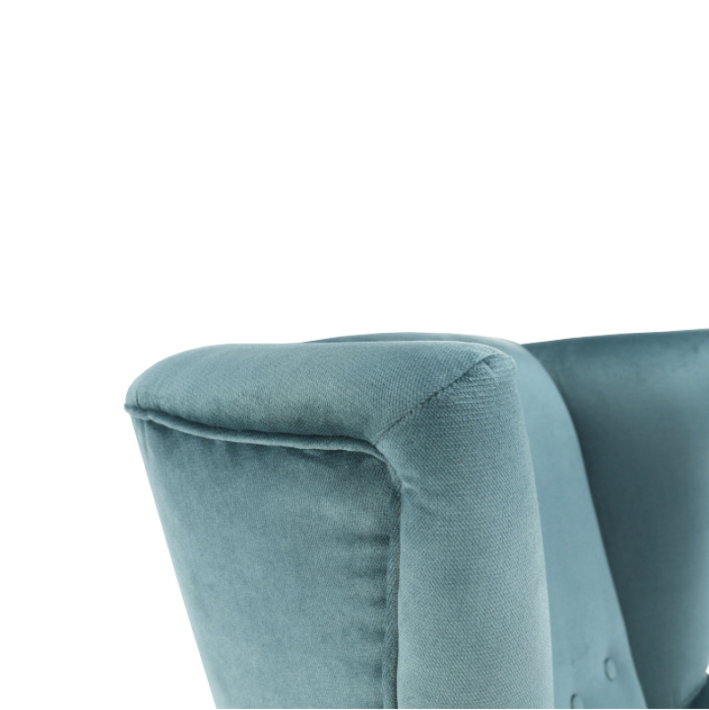 Kreslo-ušiak, mentolová/buk, RODEZA 8