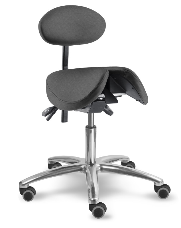 Sedlová zdravotnícka stolička 1215 S DENT čalúnenie KOŽENKA Silvertex, Mediflex 8